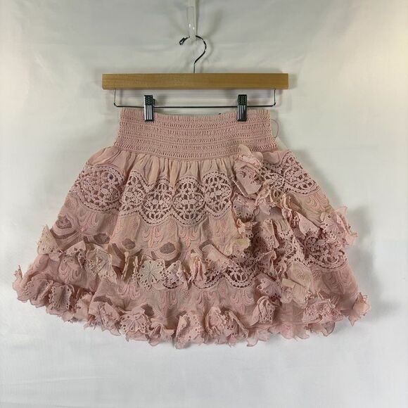 Alice + Olivia Tiered Ruffles Mini Skirt